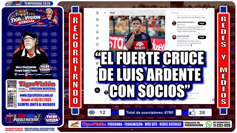 EL FUERTE CRUCE DE LUIS ARDENTE CON SOCIOS